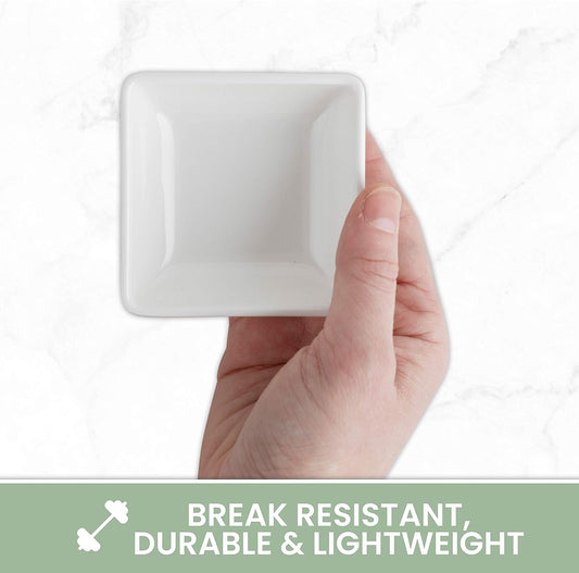 12-Pack Mini Sauce Dishes 2.7" β White, Durable Melamine